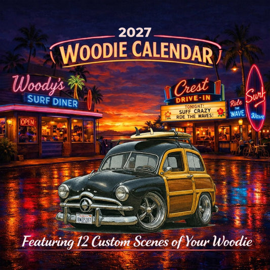 2027 Woodie Neon Calendar 8WZP287-CA