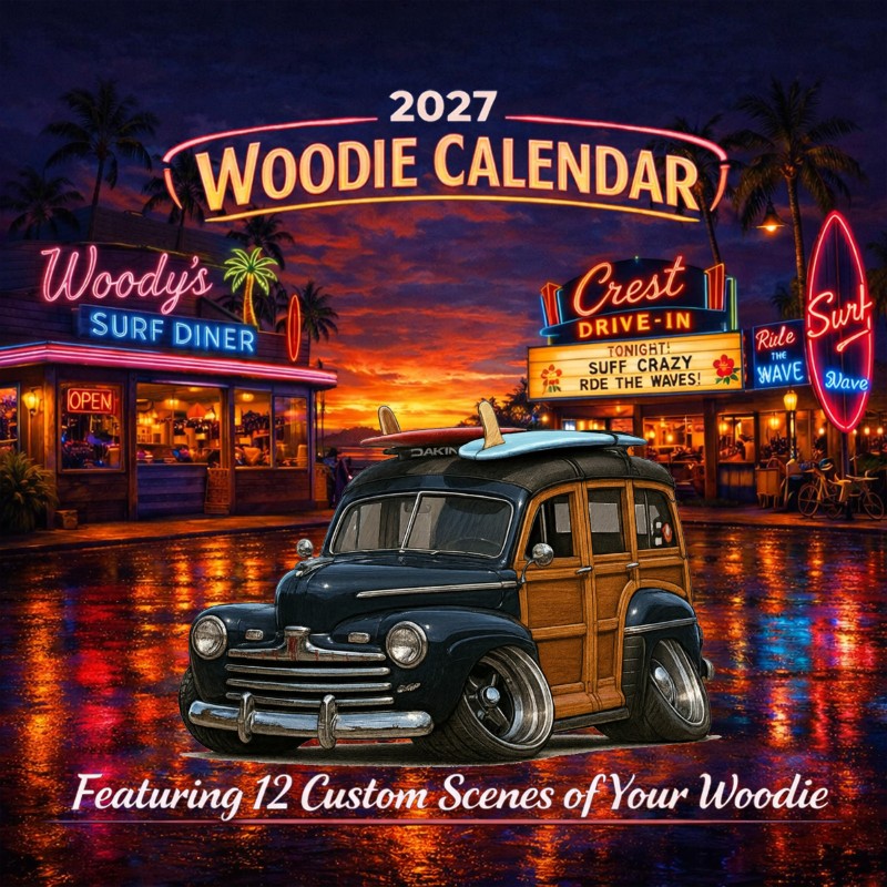 2027 Woodie Neon Calendar 90G463-CA