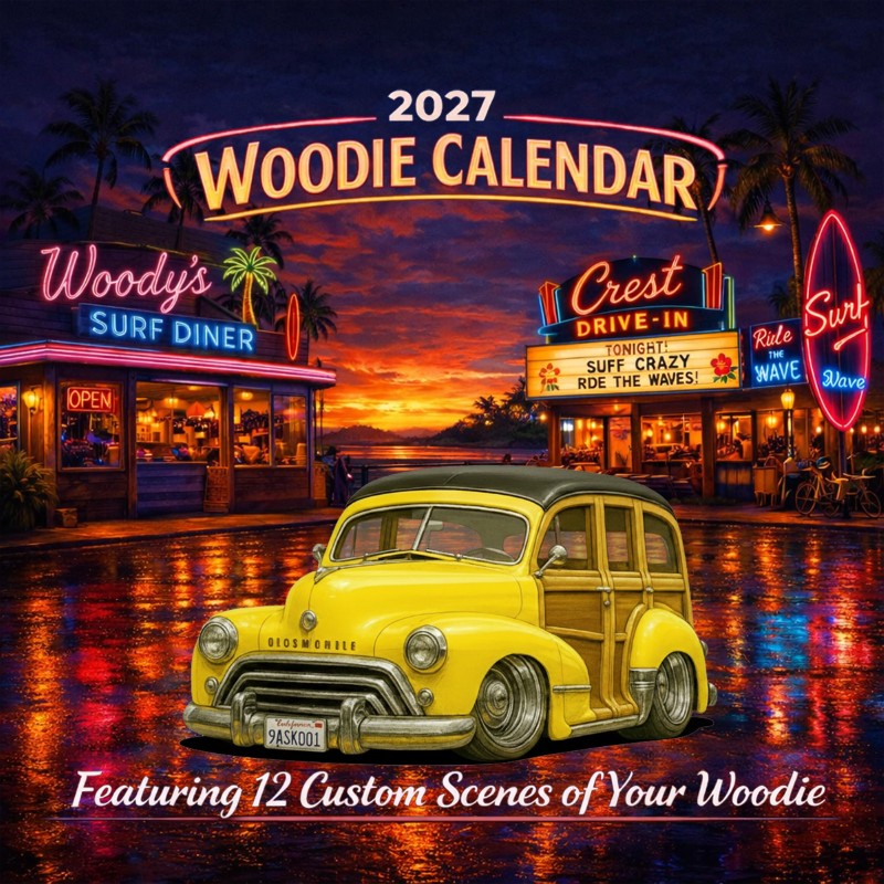2027 Woodie Neon Calendar 9ASK001-CA