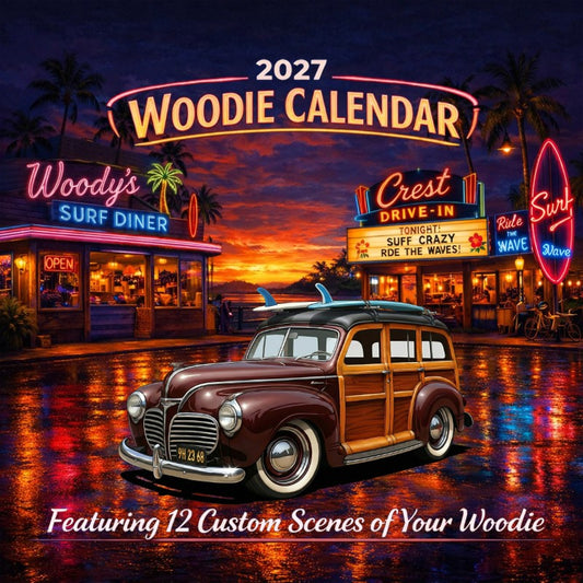 2027 Woodie Neon Calendar 9H2368-CA