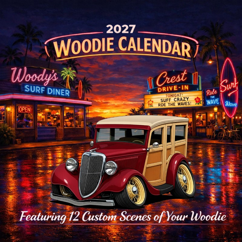 2027 Woodie Neon Calendar 9K791-CA