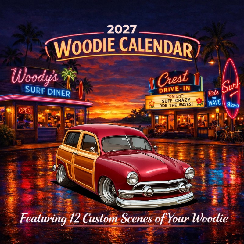 2027 Woodie Neon Calendar 9KBA527-CA