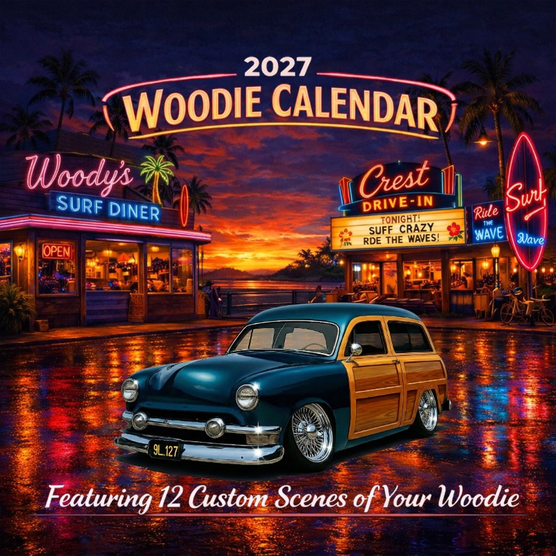 2027 Woodie Neon Calendar 9L127-CA