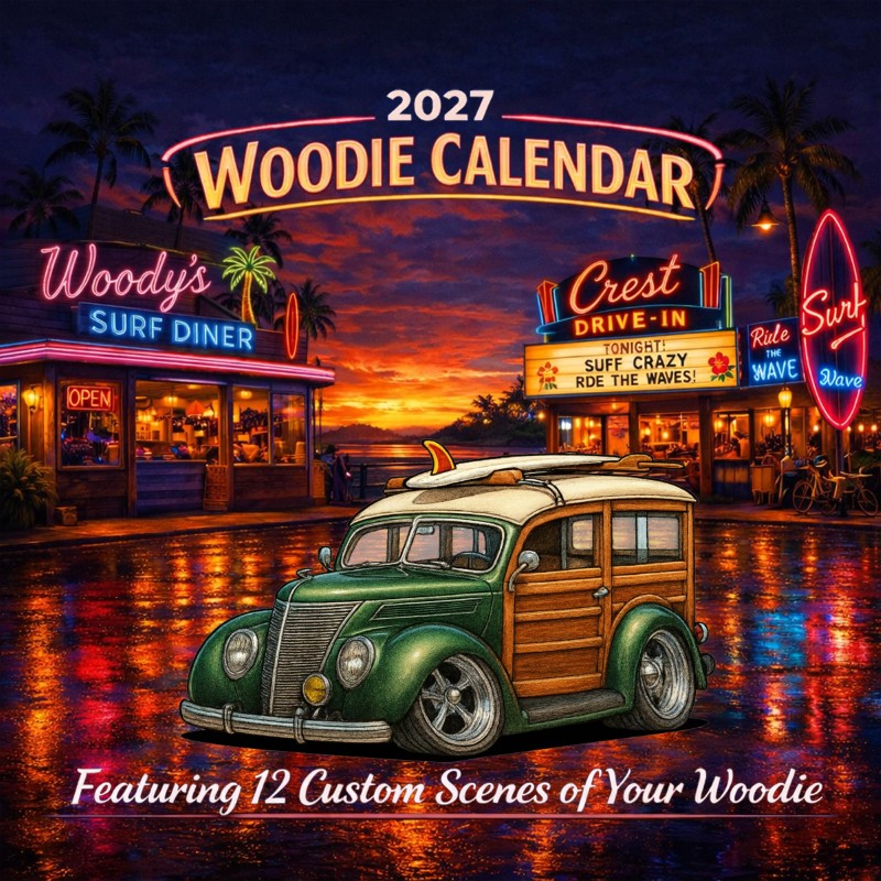 2027 Woodie Neon Calendar 9NXA531-CA