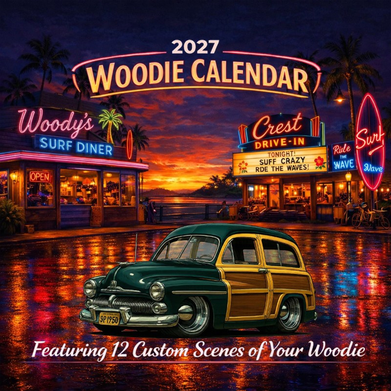 2027 Woodie Neon Calendar 9P1950-CA