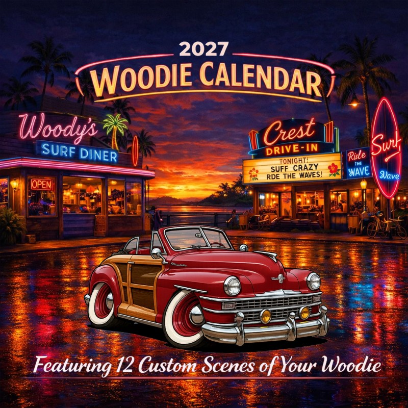 2027 Woodie Neon Calendar 9UDY597-CA