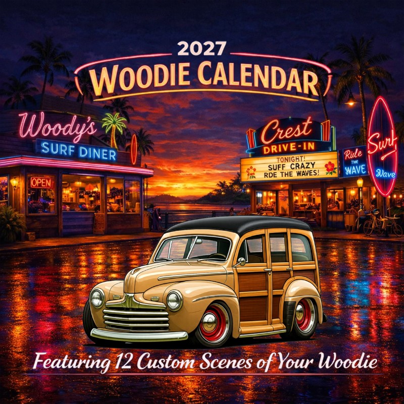 2027 Woodie Neon Calendar AKA6146-AZ