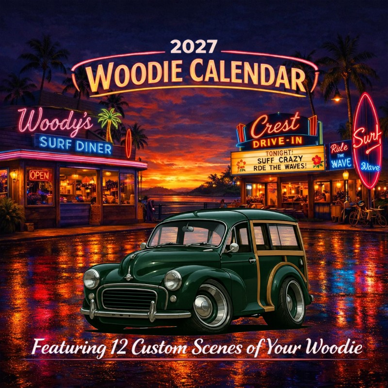 2027 Woodie Neon Calendar AMS01-CA