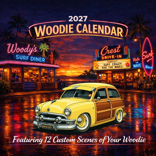 2027 Woodie Neon Calendar BEACHGY-CA