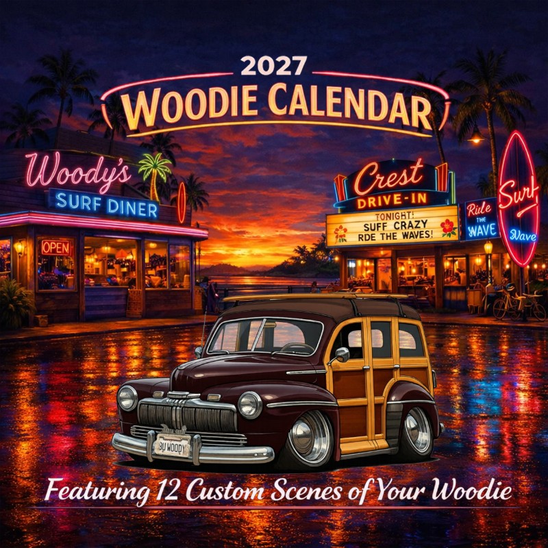 2027 Woodie Neon Calendar BUWOODY-CA
