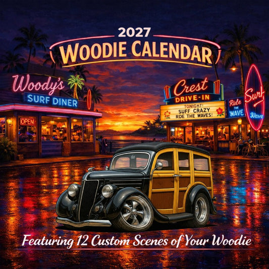 2027 Woodie Neon Calendar COOPS36-CA