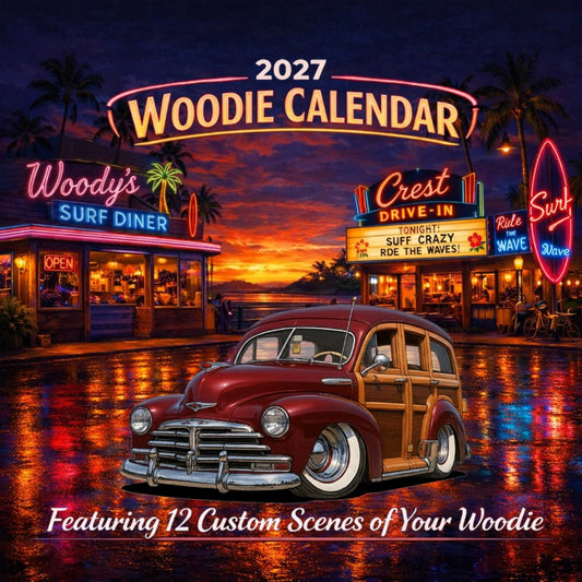 2027 Woodie Neon Calendar EASTBAY-CA