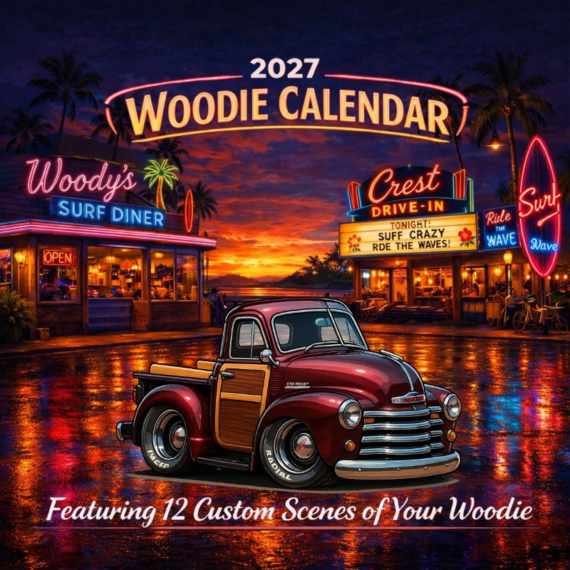 2027 Woodie Neon Calendar F21198-CA