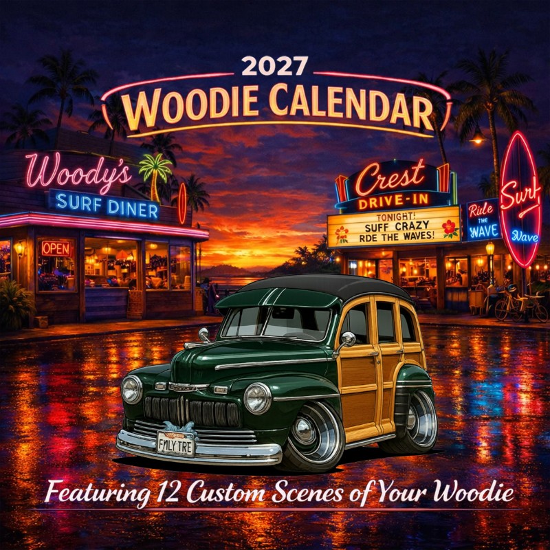 2027 Woodie Neon Calendar FMLYTRE-CA