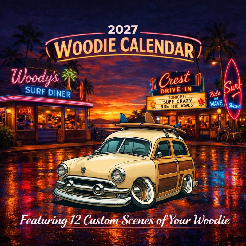 2027 Woodie Neon Calendar FWOOD51-CA