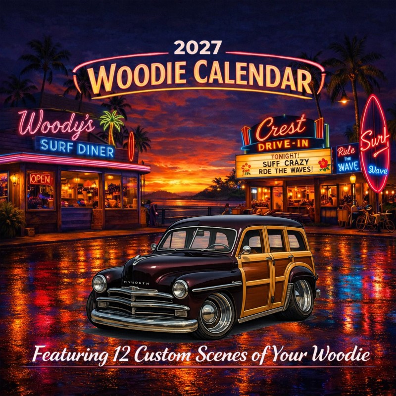 2027 Woodie Neon Calendar GRMPSUV-CA
