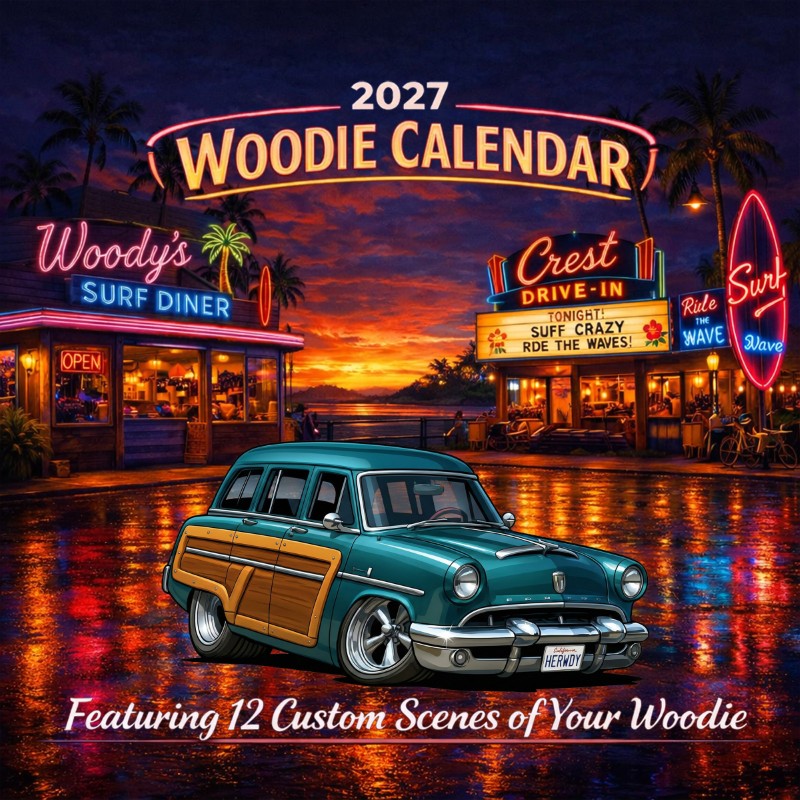 2027 Woodie Neon Calendar HERWDY-CA