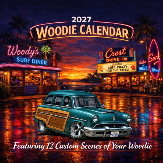 2027 Woodie Neon Calendar HERWDY-CA