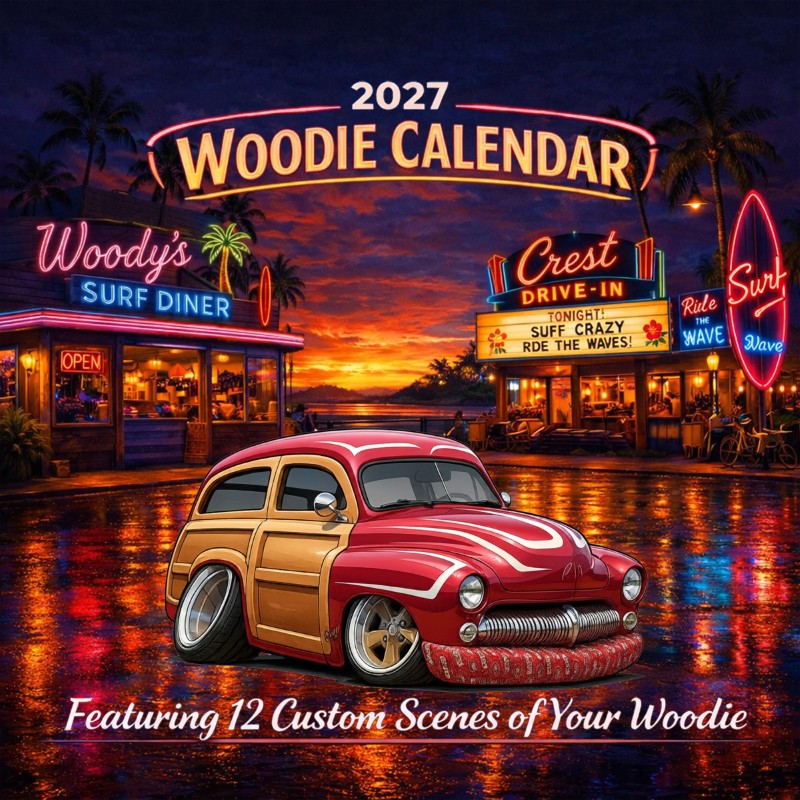 2027 Woodie Neon Calendar HTRDWDY-CA
