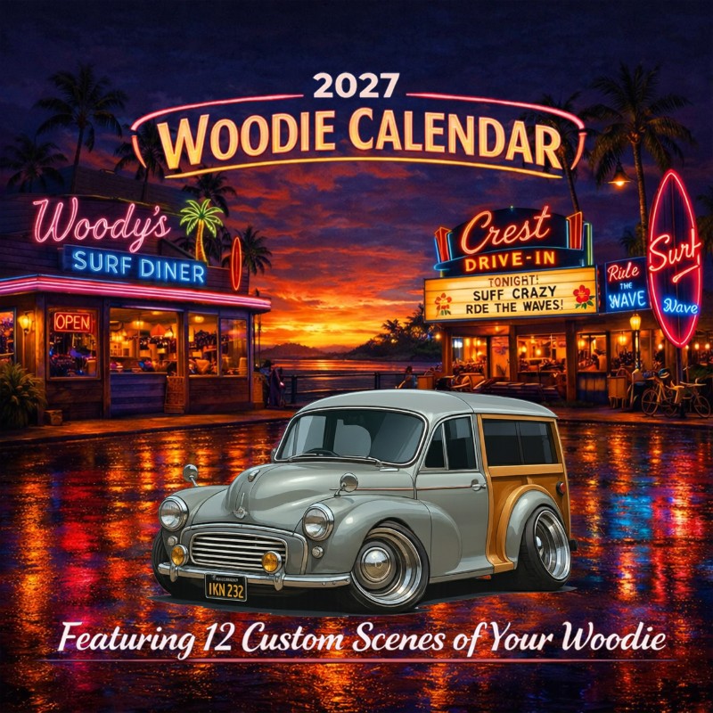 2027 Woodie Neon Calendar IKN232-CA