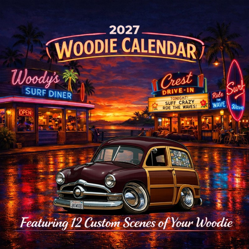2027 Woodie Neon Calendar JAGWOOD-CA