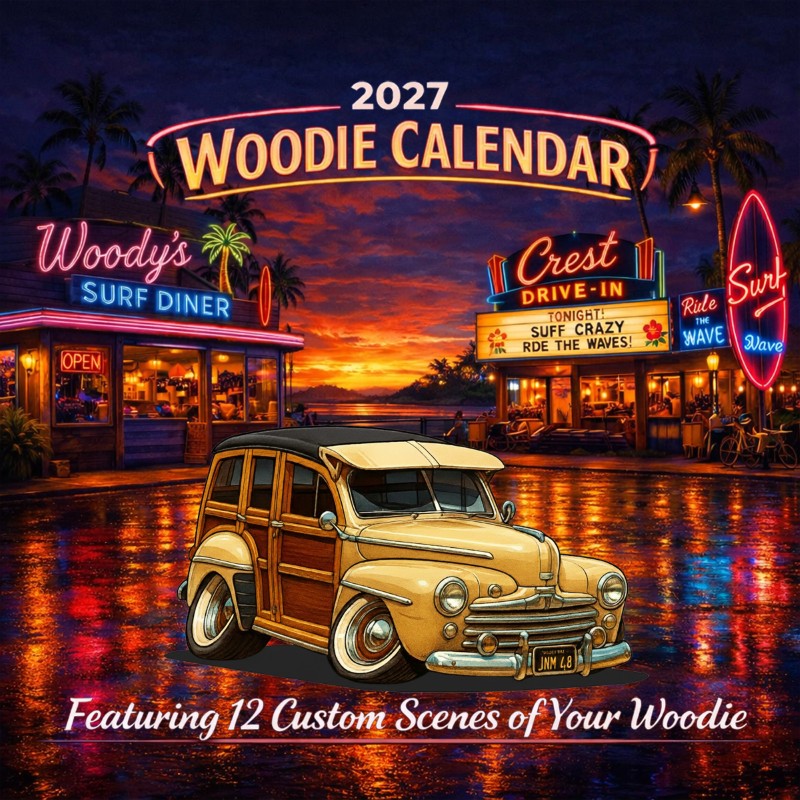 2027 Woodie Neon Calendar JNM48-CA