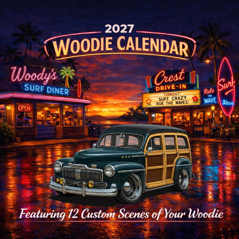 2027 Woodie Neon Calendar KLWOODY-CA