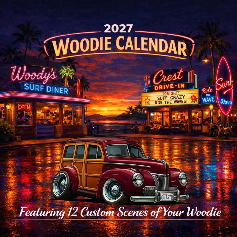 2027 Woodie Neon Calendar OUTSYD-CA