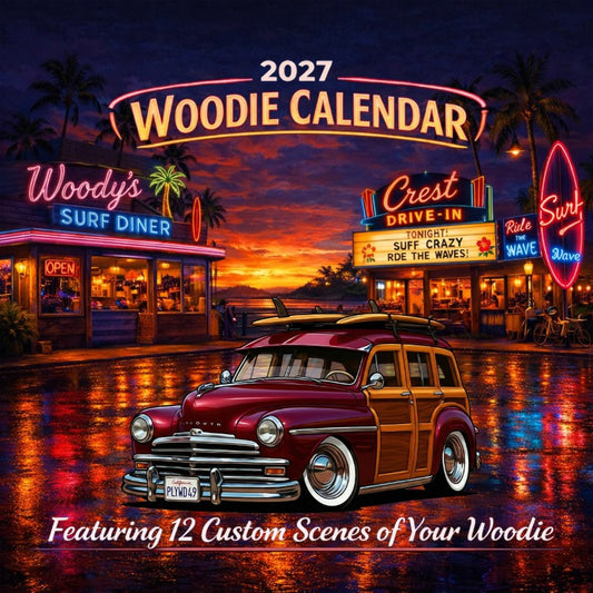 2027 Woodie Neon Calendar PLYWD49-CA
