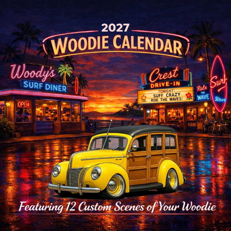 2027 Woodie Neon Calendar POPSWDE-CA