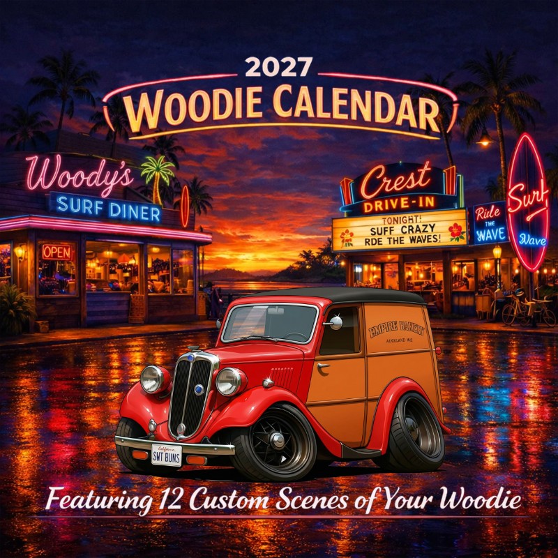 2027 Woodie Neon Calendar SWTBUNS-CA