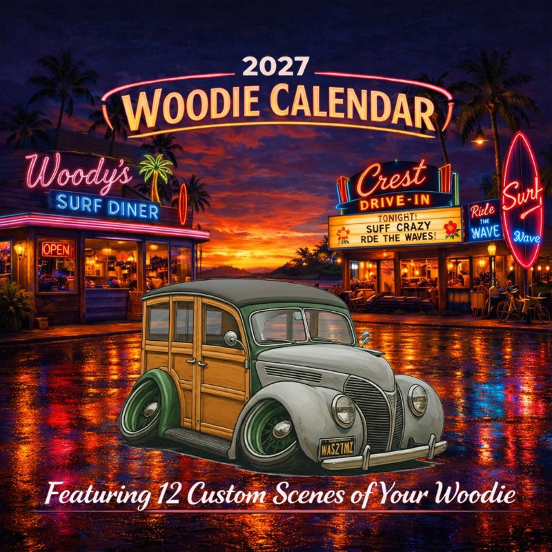 2027 Woodie Neon Calendar WAS27MI-CA