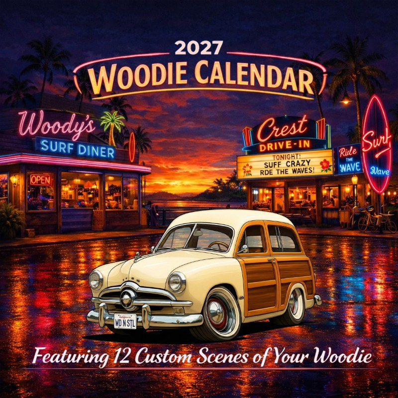 2027 Woodie Neon Calendar WDNSTL-CA