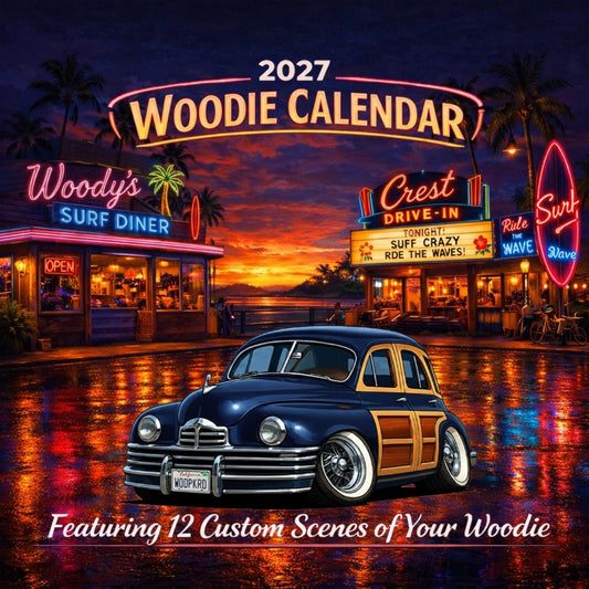 2027 Woodie Neon Calendar WODPKRD-CA