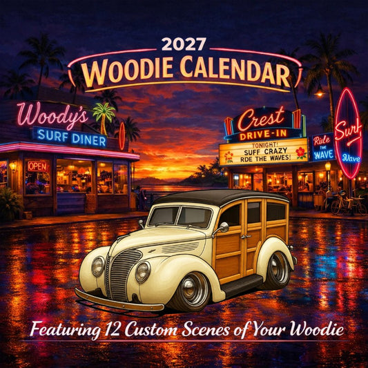2027 Woodie Neon Calendar WOODROD-CA