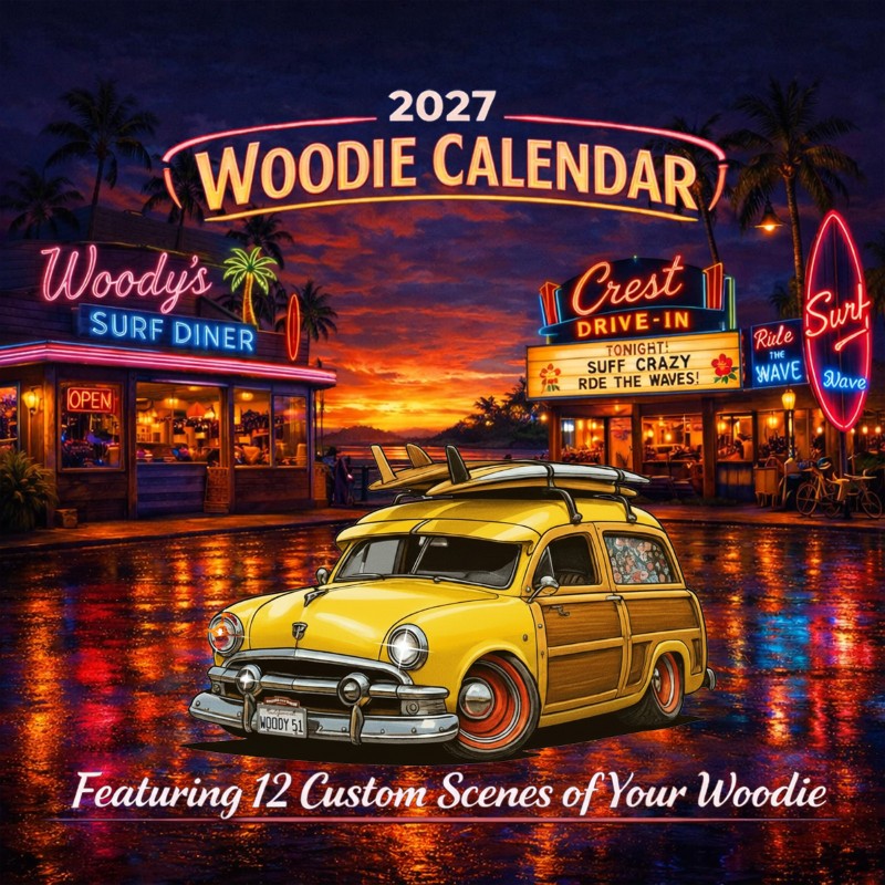 2027 Woodie Neon Calendar WOODY51-CA