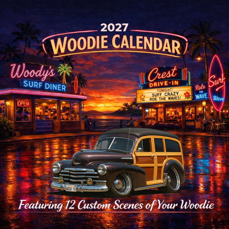 2027 Woodie Neon Calendar WOODYA-CA