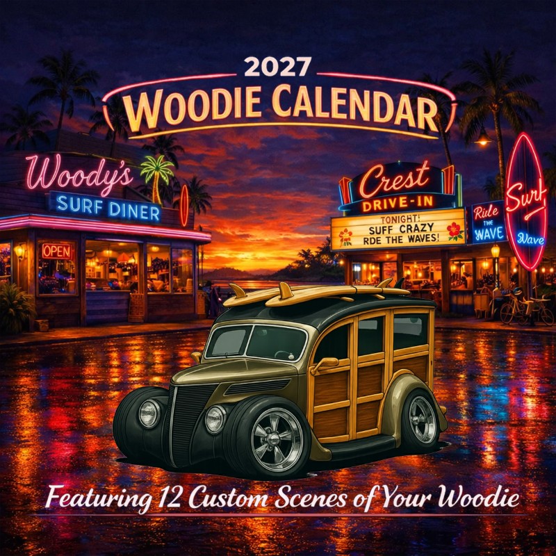 2027 Woodie Neon Calendar WUDN37-CA
