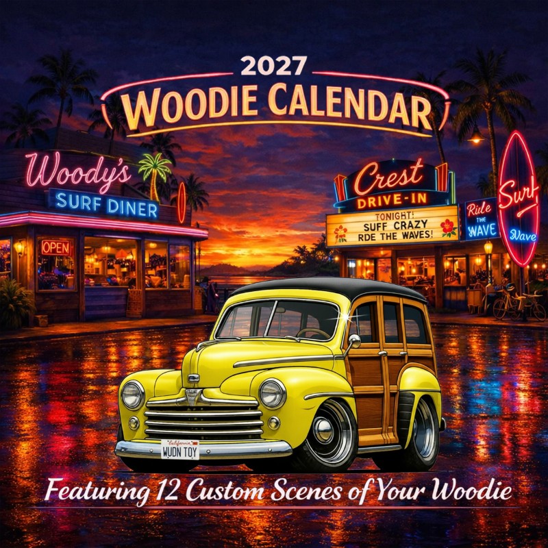 2027 Woodie Neon Calendar WUDNTOY-CA