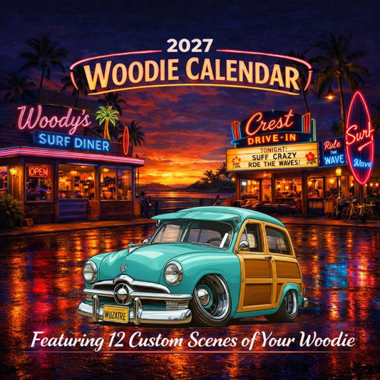 2027 Woodie Neon Calendar WUZATRE-CA