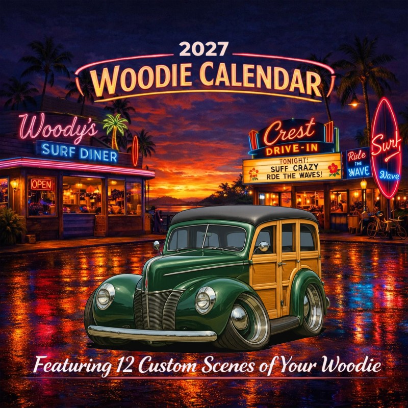 2027 Woodie Neon Calendar WYWOODY-CA