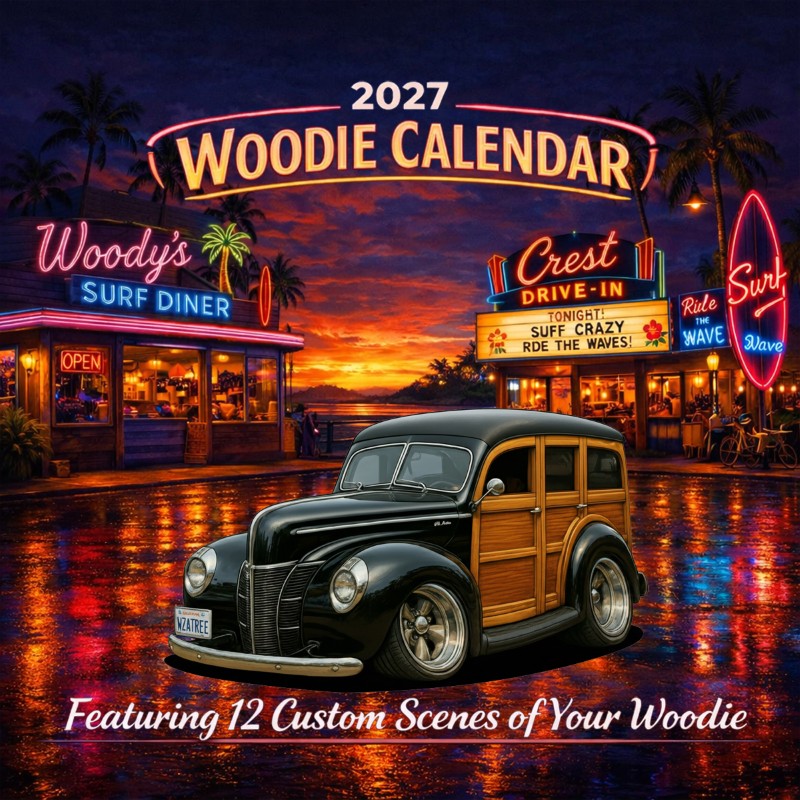 2027 Woodie Neon Calendar WZATREE-CA