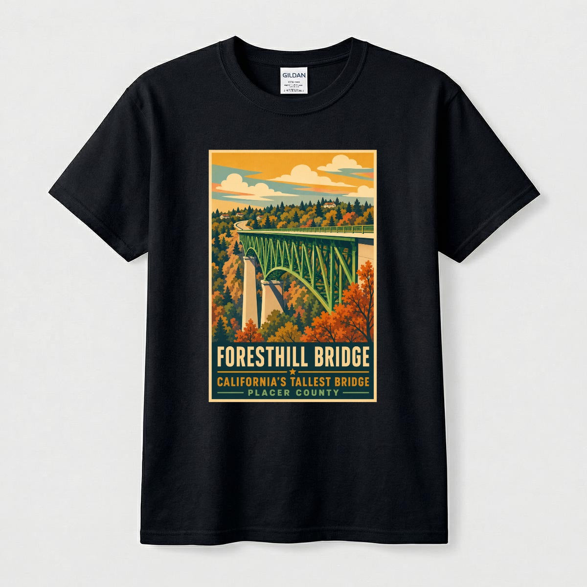 Foresthill Bridge Placer Co | Gildan 5000 Men's T-Shirt