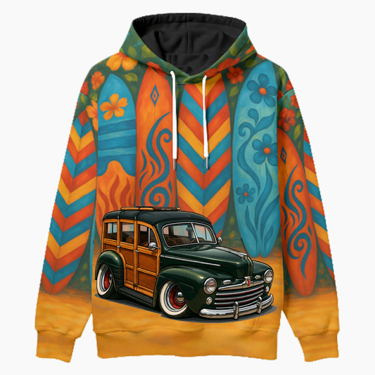 25R667 (CA) Woodie Hoodie - Surfboard