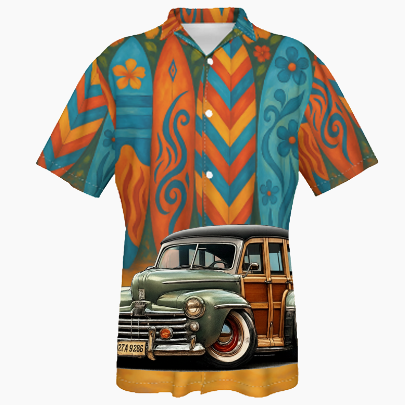 27A9286 (CA) Hawaiian Shirt - Surfboard