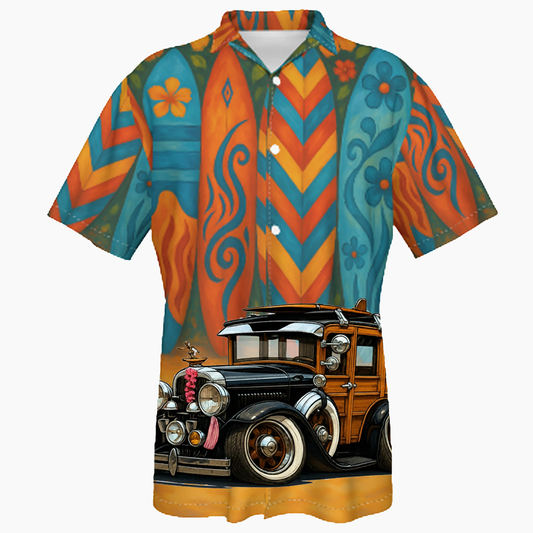 2A5294 (CA) Hawaiian Shirt - Surfboard