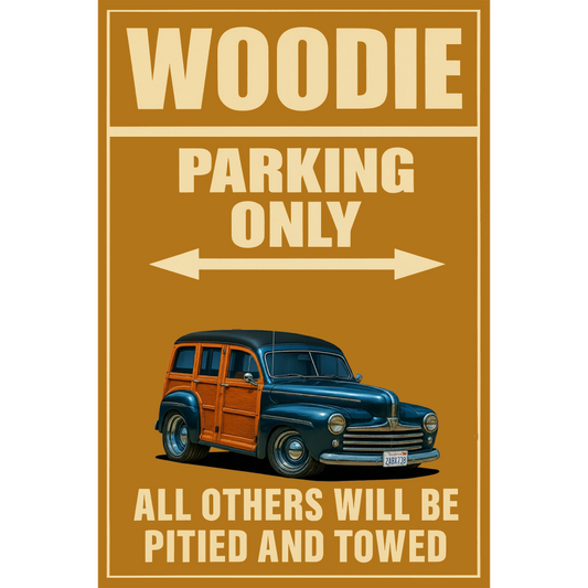 2ABX738 (CA) Sign - Woodie Parking Only