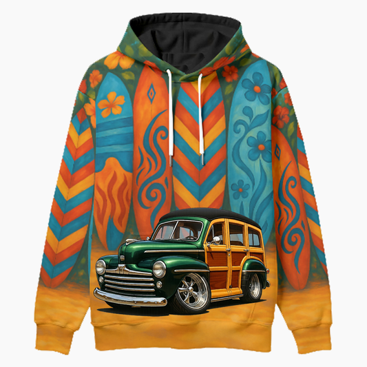 2DSHORE (CA) Woodie Hoodie - Surfboard