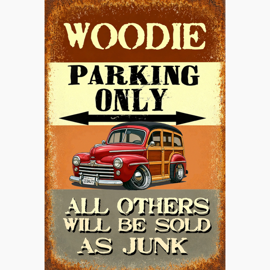 2EQH477 (CA) Sign - Woodie Parking Only II