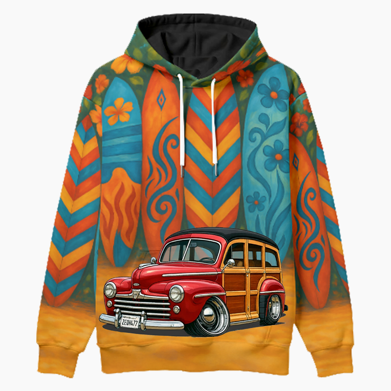 2EQH477 (CA) Woodie Hoodie - Surfboard